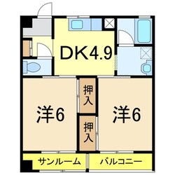 第１マンション喜多の物件間取画像